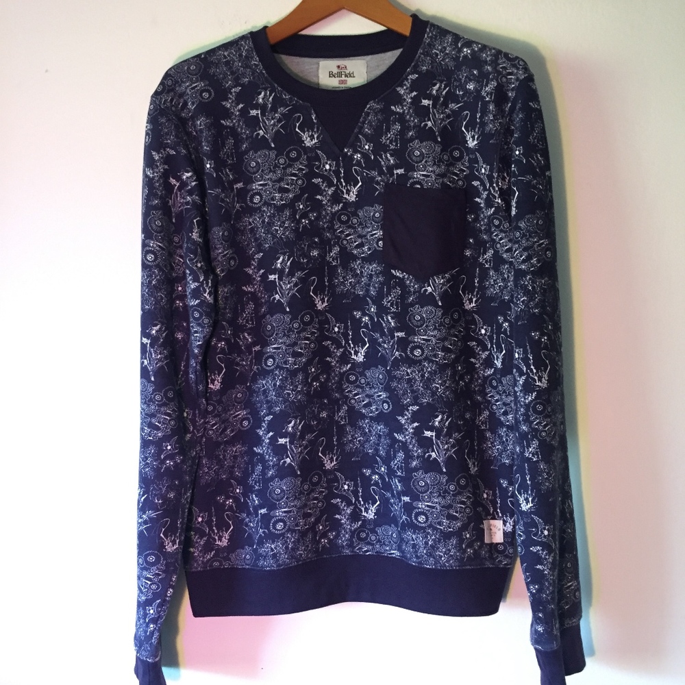 Bellfield Crane Navy  Sweatshirt M